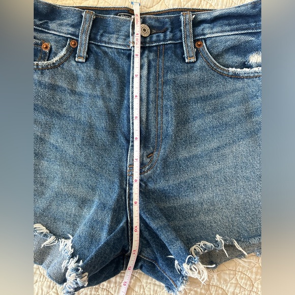 Abercrombie Annie High Rise Short Jean denim size 27 or 4 - Picture 5 of 9